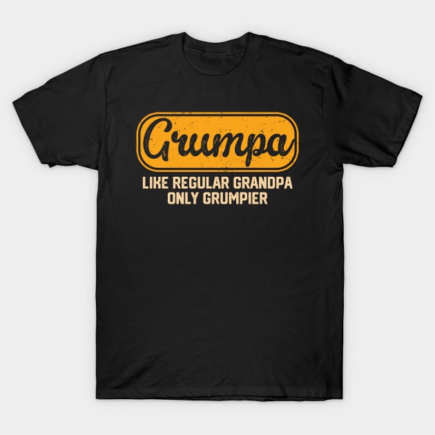 Grumpa Like Regular Grandpa Only Grumpier Vintage Father Day T-Shirt by DanielHeresmo